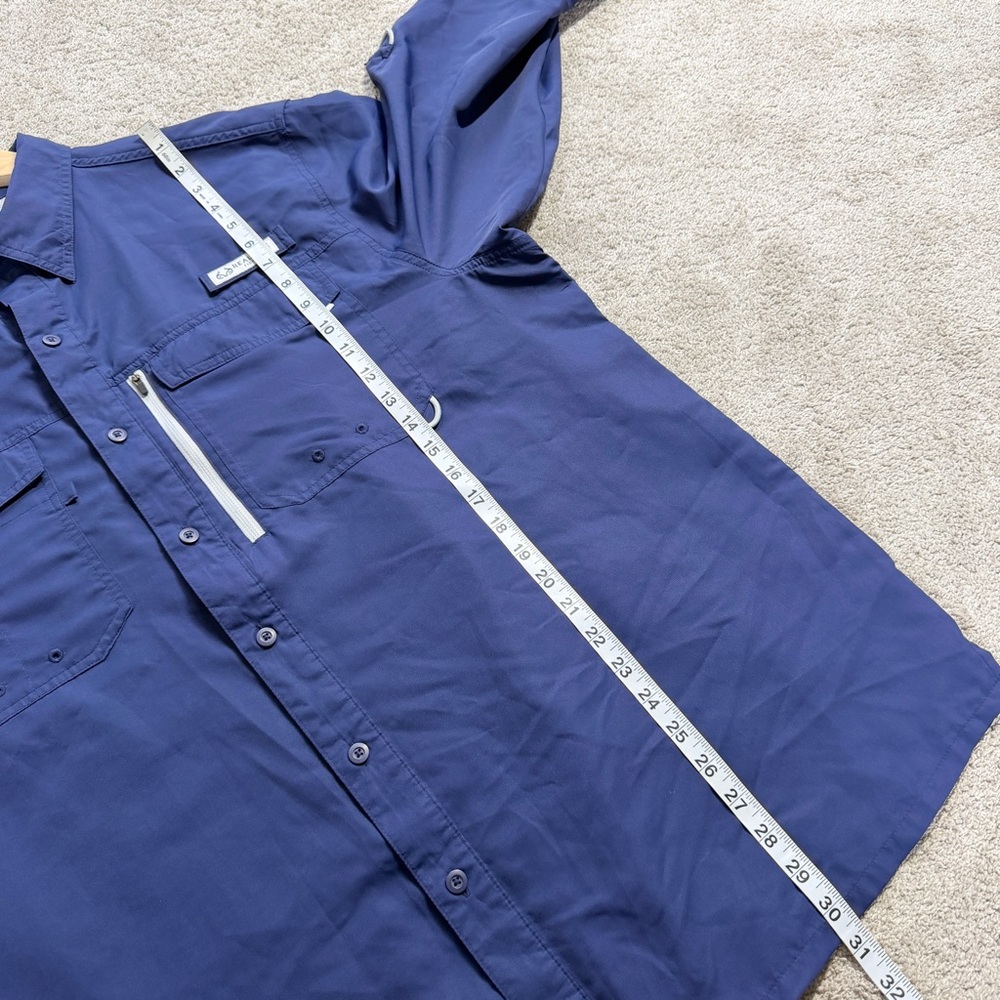 Realtree Men's Long Sleeve Fishing Guide Shirt Outdoor in Patriot Blue XL - Picture 10 of 10